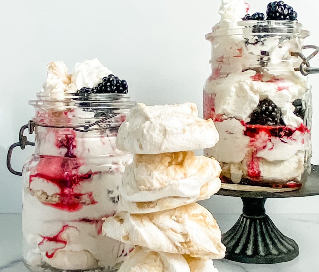 Eton Mess in Clear Jars