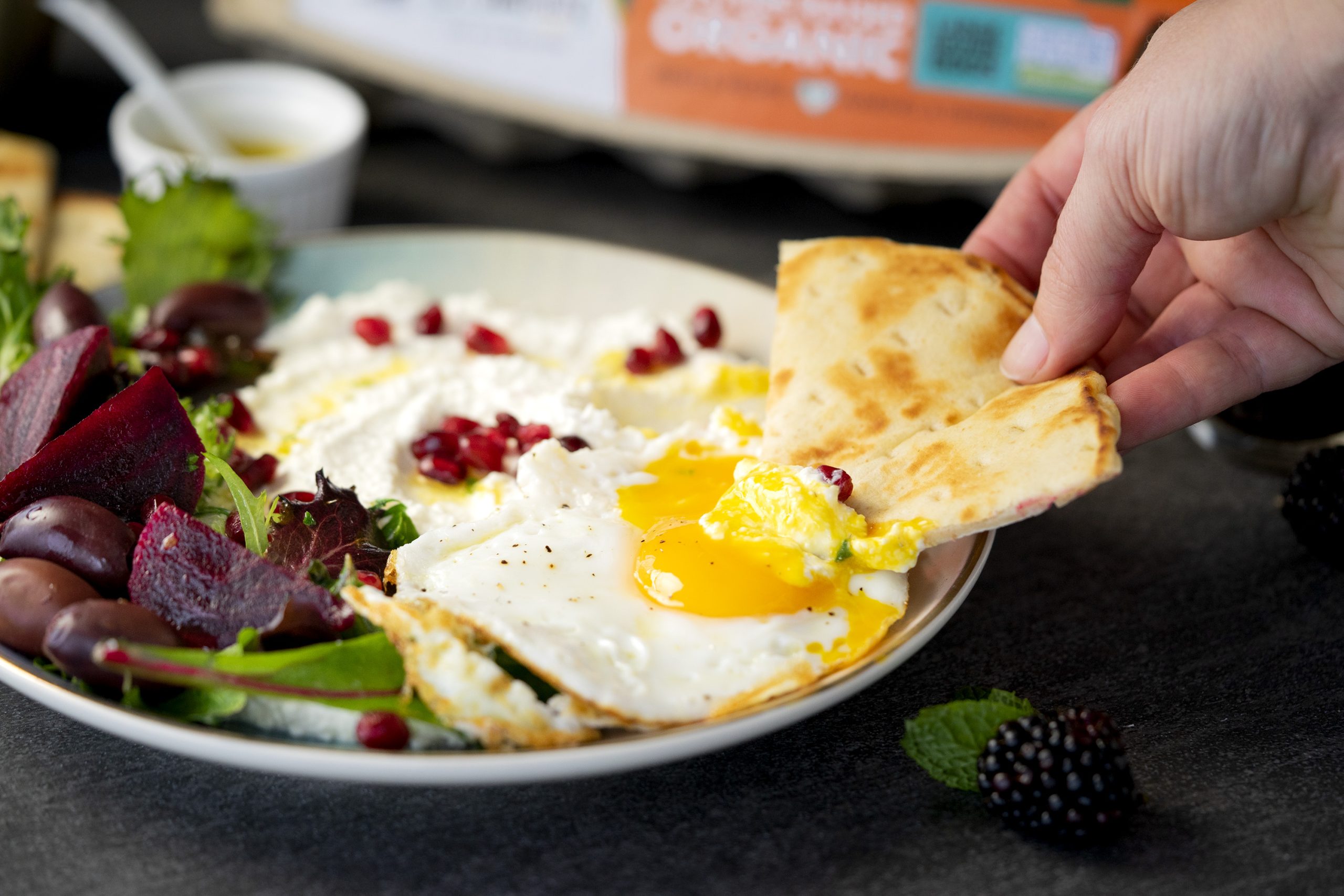 Greek Whipped Feta and Fried Eggs