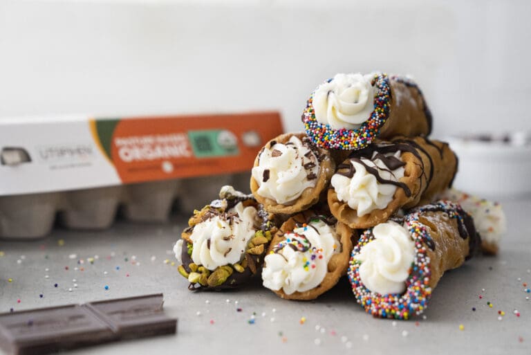 cannoli pyramid italian dessert utopihen farms